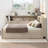Wood Daybed With Storage Shelves And Trundle