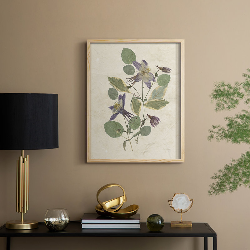 Pressed Arrangement IV, reproduction encadrée - bois massif, Naturel, H 30 po x l 24 po