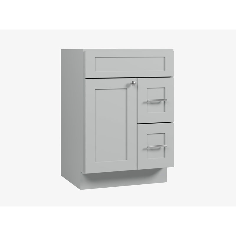 Base de meuble-lavabo simple 24 po seulement, Gris