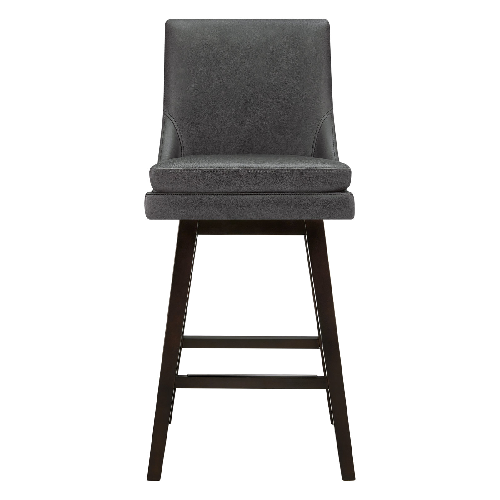 Zahara Neri Upholstered Swivel, Brown, Bar Stool (29.92" Seat Height)