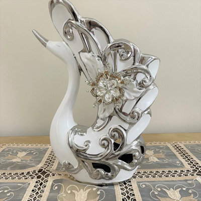 Vase Swan Bling
