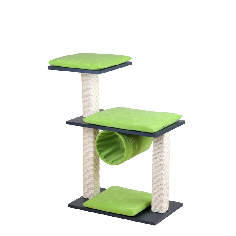 Sheila 86cm H Cat Tree, Anthracite/Green