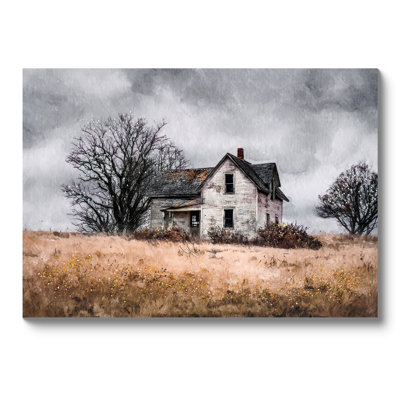 Vintage Barn Landscape 24x16 Inch Rustic Canvas Print For Bedroom Decor With Easy Installation Wall Art Hd Printing Kitchen And Living Room