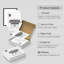 «Black & White Daisy Flower Plant Leaf Fruit», impression sur papier 4 pièces-93012242-93012240