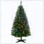 Décoration de Noël d'arbre de Noël artificiel avec 584 branches, 212 lumières DEL blanc chaud ou coloré, ouverture automatique