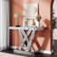 Table console en verre miroir Amla 47,24 po-1404851399