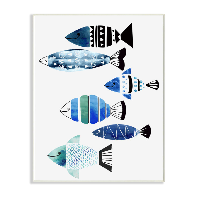 «Collage Tropical Fish», impression, H 18 po x l 12,5 po x P 0,5 po, Plaque murale