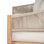 Causeuse d'extérieur en bois d'acacia de patio, bois au fini naturel, coussin beige