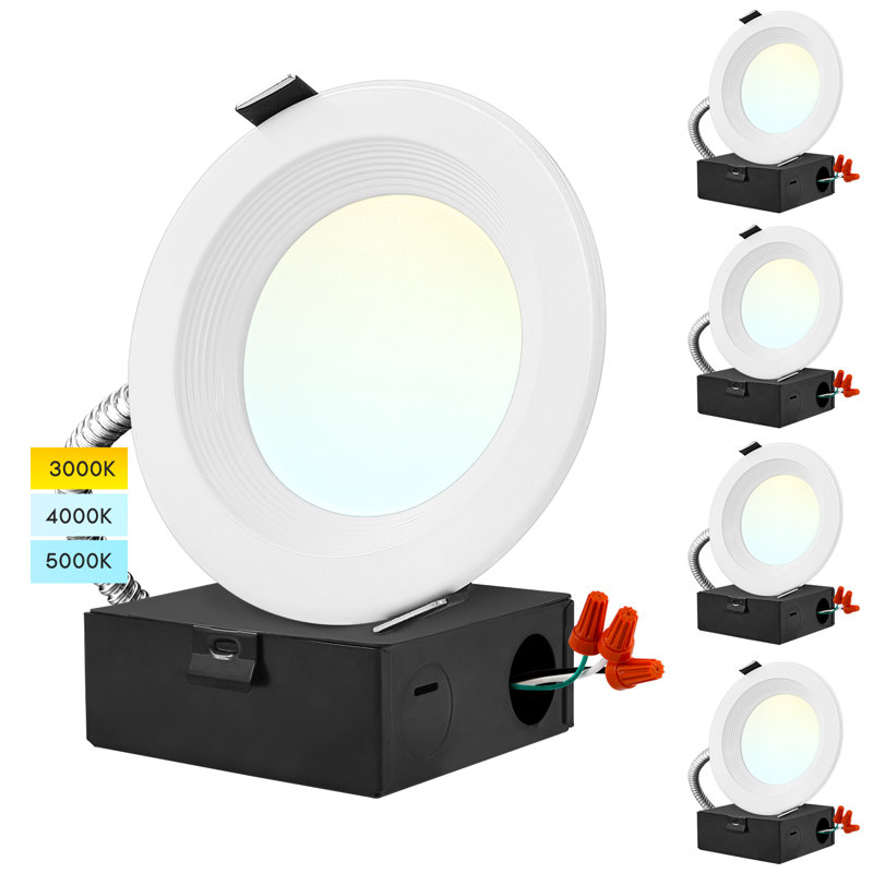 4" Commercial Selectable CCT New Construction LED Canless Recessed Lighting Kit