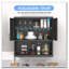 Armoire de rangement murale avec tablettes réglables-1656223843
