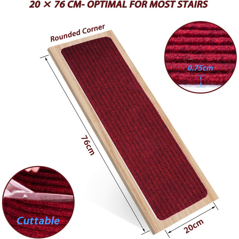 Greulich Non-Slip Stair Tread, Red