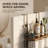 7-Tier Over-the-Door Towel Rack Storage Organizer with Metal Basket Shelf, Black Frame with Brown Plank for Bathroom-1011262767