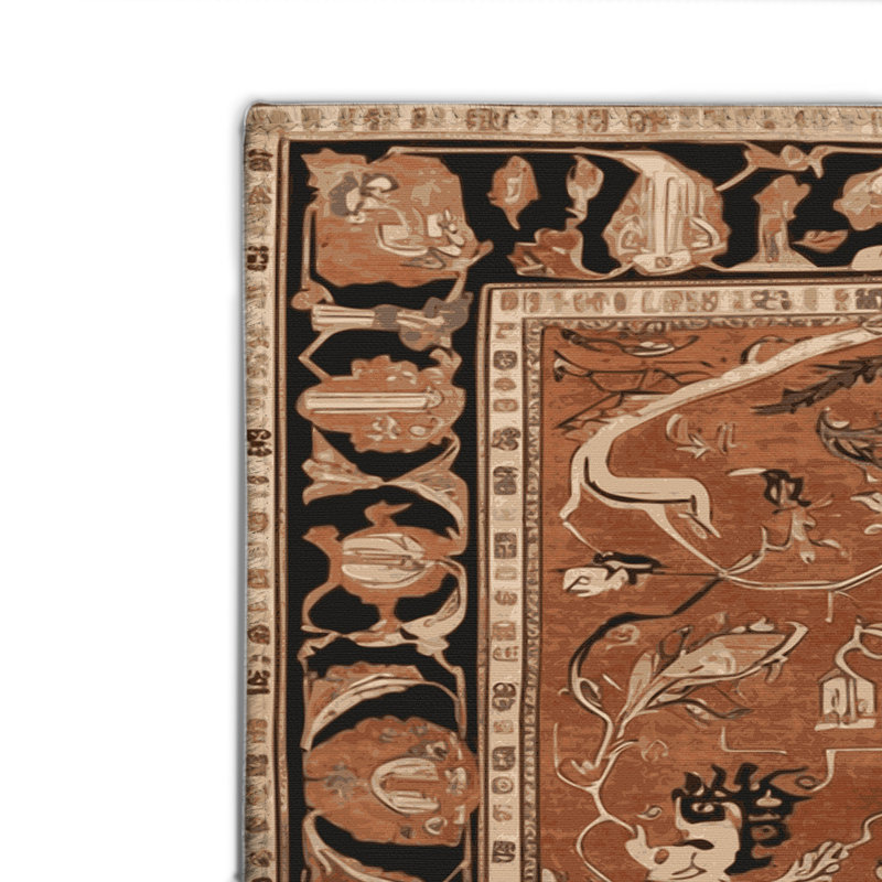 Tapis d'intérieur et d'extérieur brun Persian, Rectangulaire 2 pi x 3 pi