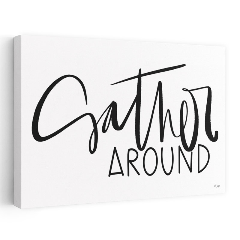 «Gather Around», art contemporain abstrait, H 32 po x l 48 po