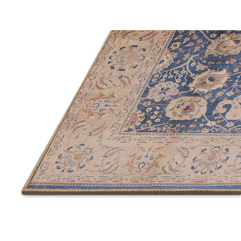 Tapis oriental bleu / beige Garbi, Rectangle 2 pi x 3 pi