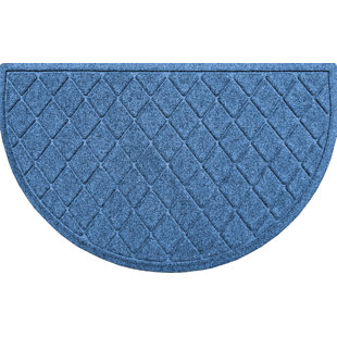 Waterhog Aqua Shield Argyle Doormat Color: Charcoal, Mat Size: Semi-Circle 24 x 39