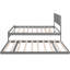 Lit plateforme double gris avec lit gigogne mobile - Bois de pin-231237973