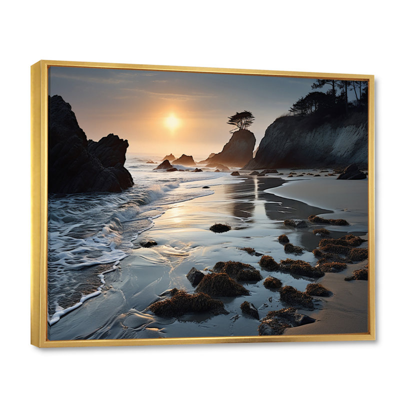 Amaleah Beach Photo Rockies III sur toile, H 30 po x l 40 po x P 1,5 po, Cadre flottant doré