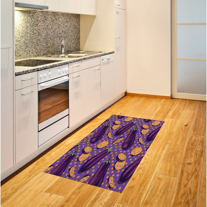 Tapis décoratif aubergine, Rectangle— 4 pi x 5 pi 8 po