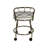 Elegant White 16" Vanity Stool with Rolling Casters-545569984