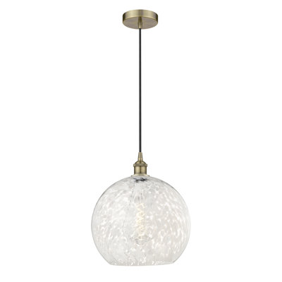 Mini-luminaire suspendu à cordon 1 lumière Edison White Mouchette 6 po-616-G1216
