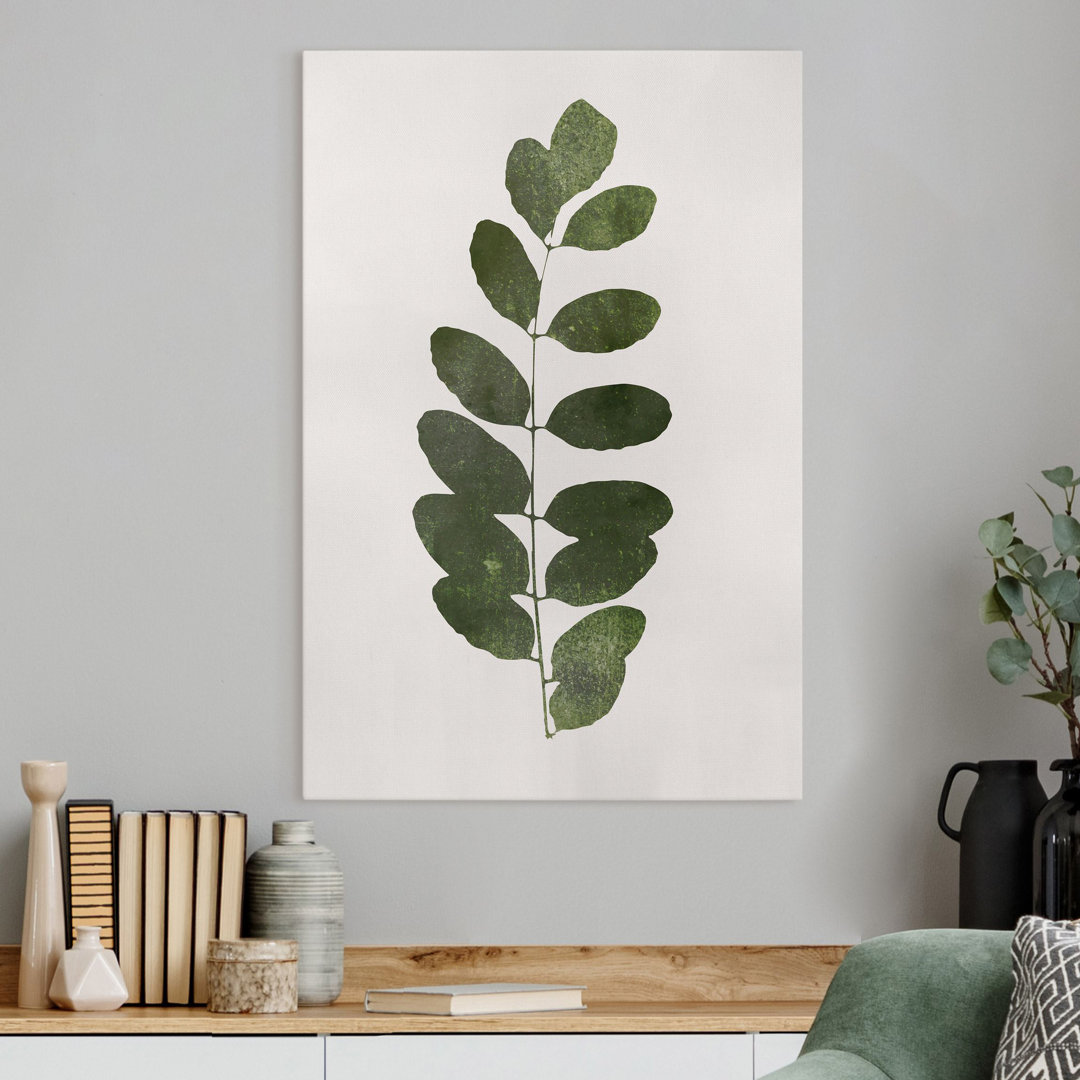 Leinwandbild Graphic Plant World - Dark Green von Boris Draschoff