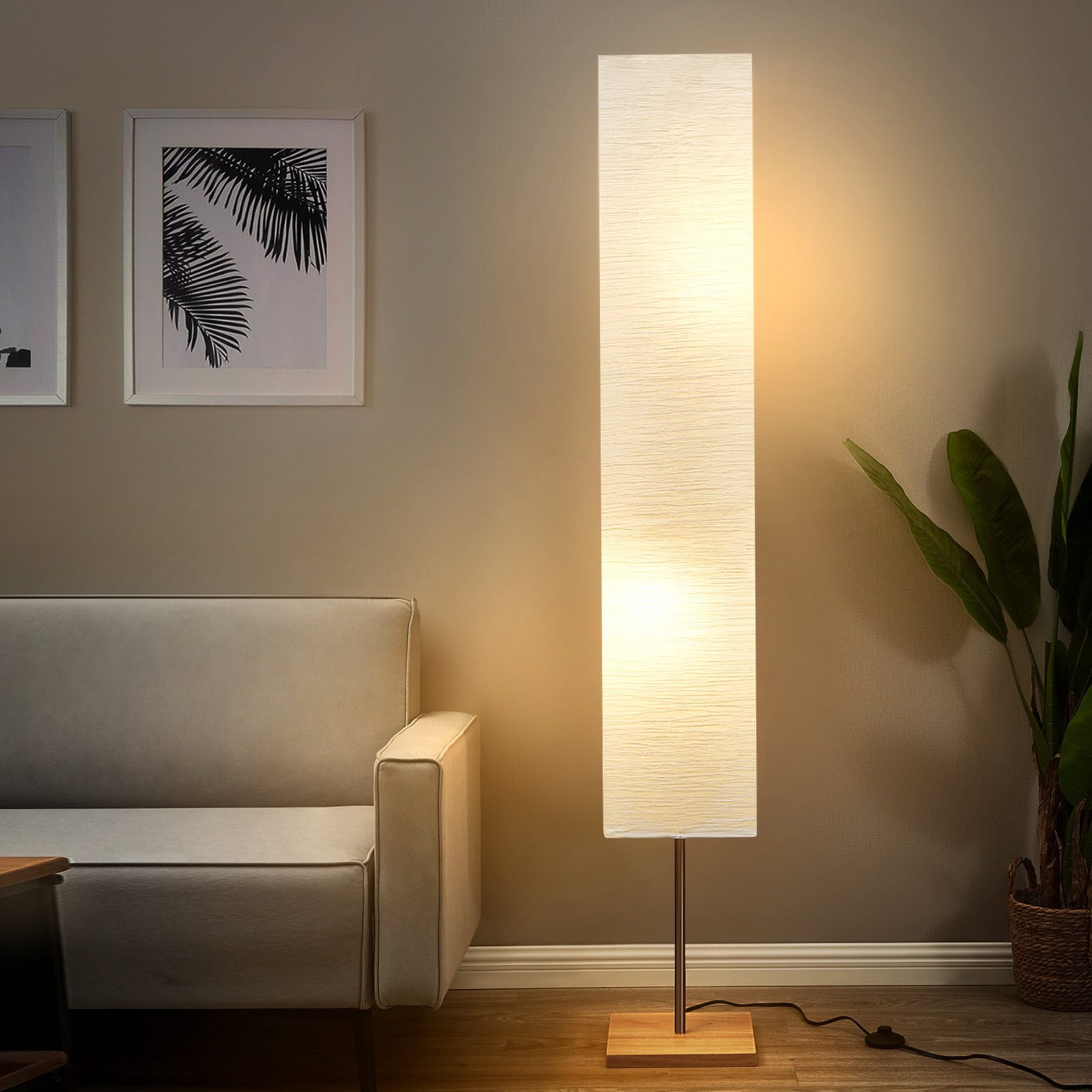 Ebern Designs Adeela 65" 3-Way Dimmable LED Floor Lamp