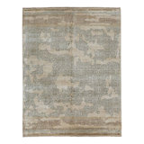 Abstract Area Rug in Ivory
