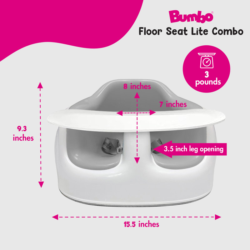 Floor Seat LITE Combo with Detachable Feeding Playtime Tray Accessory, Combo