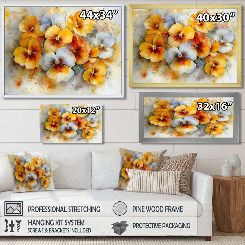 Art mural Armistead Vibrant Garden of Blooming Violet Flowers I - Violets, Noir, Impression encadrée flottante