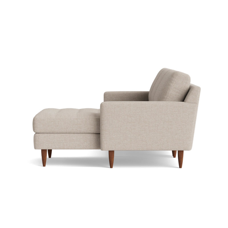 MCM Chaise Sectional, Performance Weave - Natural, Right Hand Facing