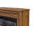 Winston Porter 28" Electric Fireplace with Mantel - Infrared Quartz Fireplace Heater w/Caster & Remote - Realistic Flame & Log - Adjustable Flame Brightness - Firebox for Living Room, Caramel Oak