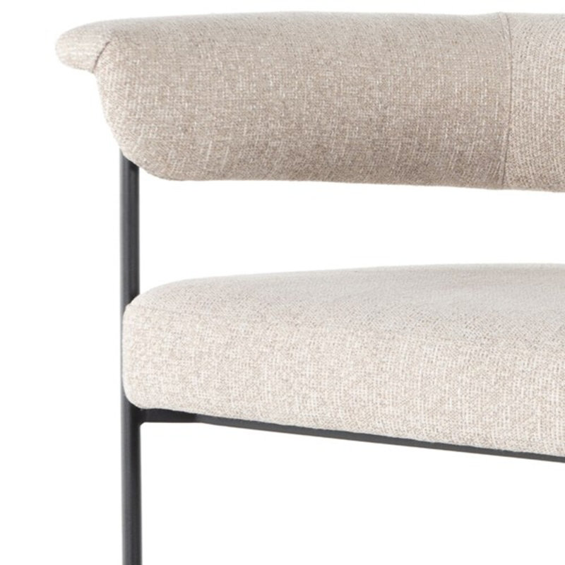 Chaise avec accoudoirs rembourrée Ginger
