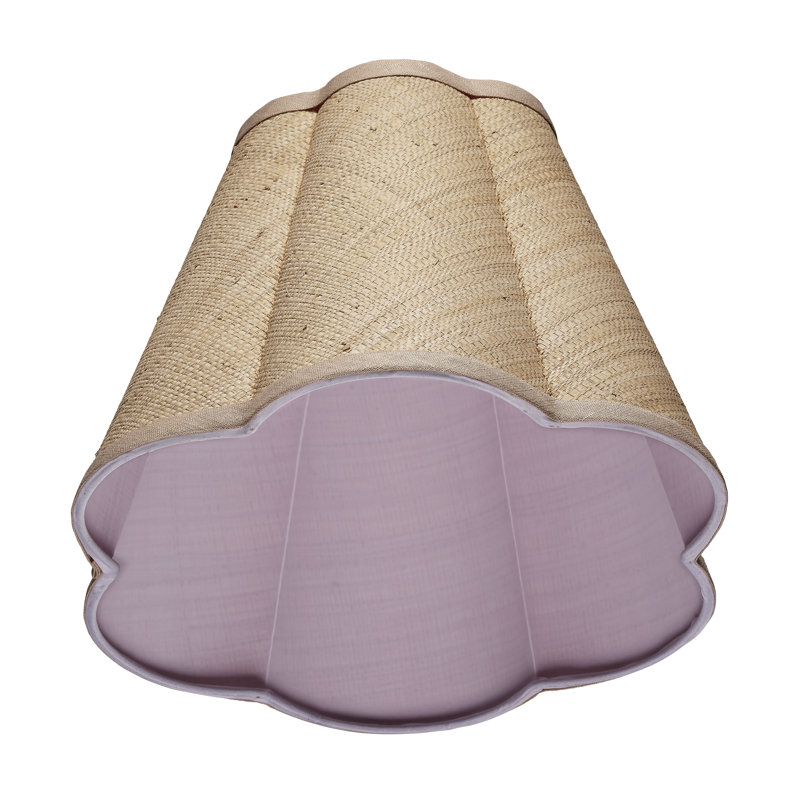 Scalloped Raffia Lamp Shade, Large, 9" H x 12" W x 12" D