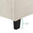 Queen Size Platform Bed With Cover And Side Rails Transitional Fabric