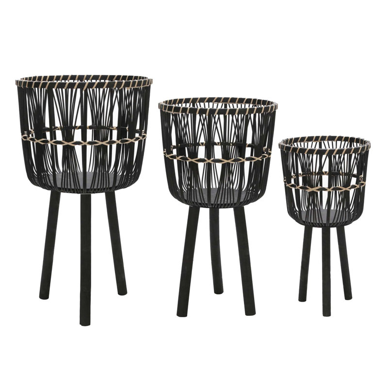S / 3 POT DE BAMBOU 11/13/15 po