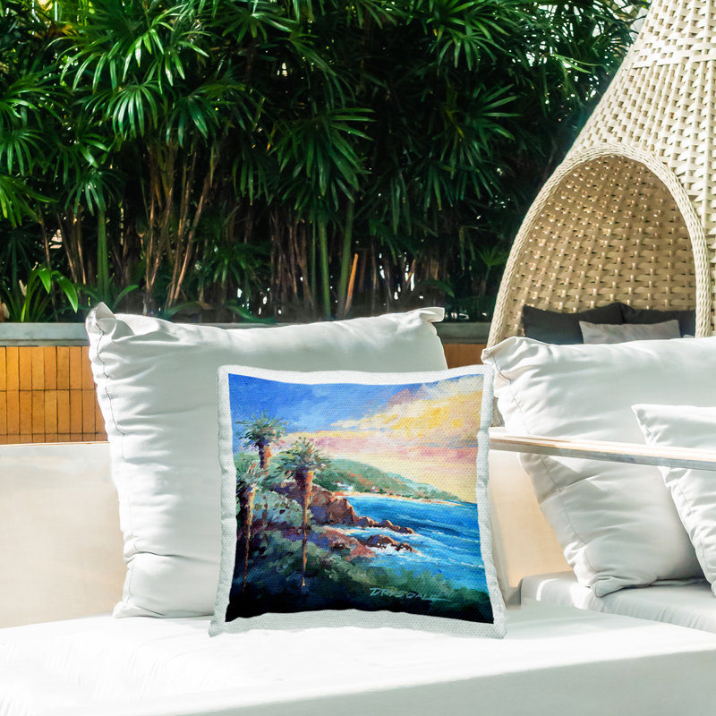 Housse et insert de coussin décoratif carré en polyester pour l'intérieur et l'extérieur