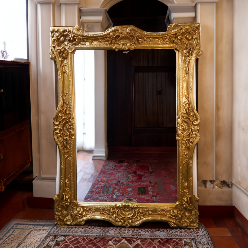 Rectangle Mirror, Gold