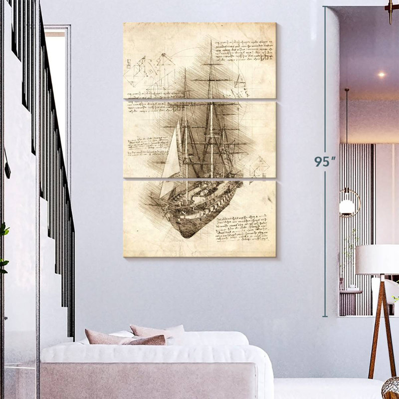 Aletra Ship Old, H 74 po x l 48 po