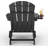  Folding HDPE Adirondack Chair with Cup Holder, Wood-Grain Texture, All-Weather Outdoor Patio Seating for Decks, Gardens, Fire Pit-1722196733