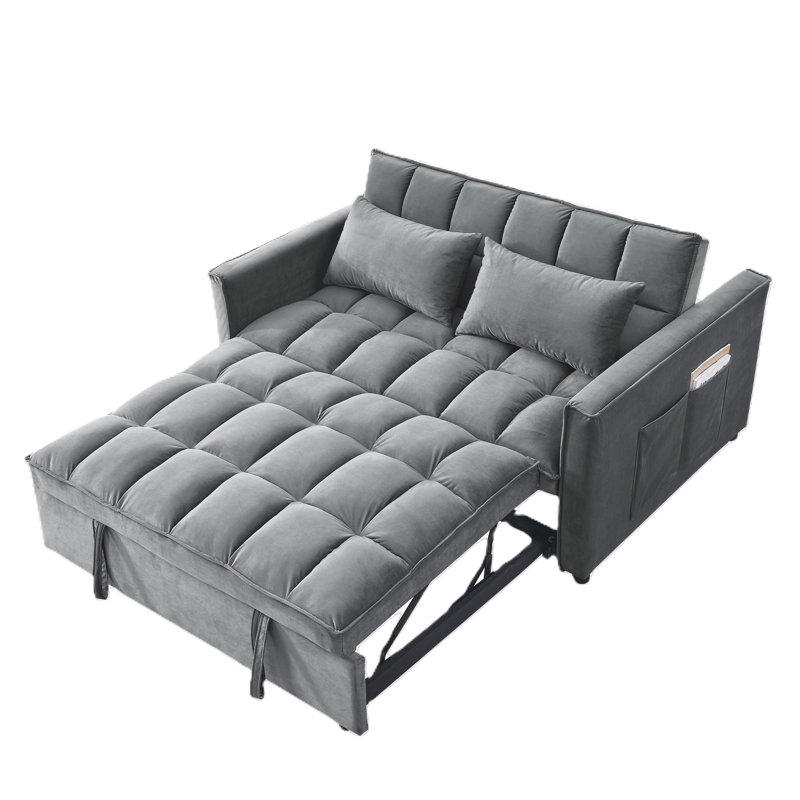 Collinward 53" W Murphy Sofa Bed Loveseat with Adjustable Tufted Back and USB Outlet,  32.3" H x 55.2" W x 35.04" D