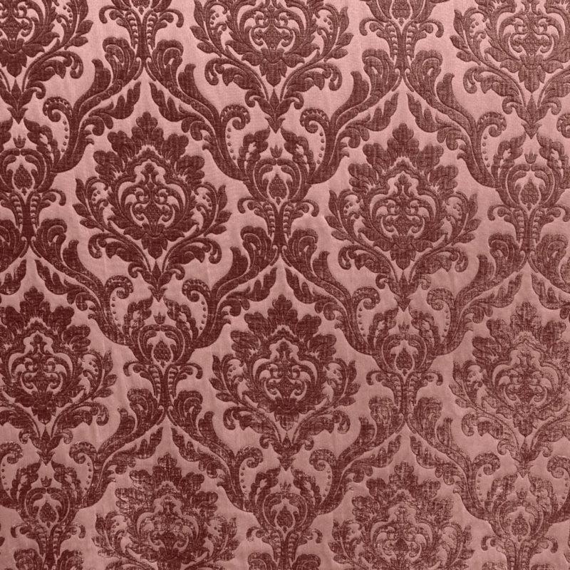 Damask Two Tone Velvet | Neiman Fabric, Rose