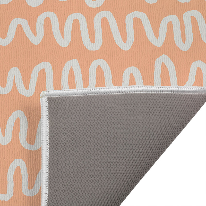 Paillasson Wiggle, L 21 po x L 34 po, Pêche / orange