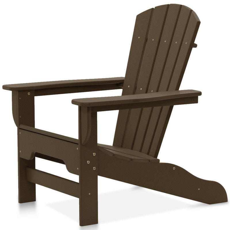 Chaise Adirondack en plastique / résine Willene, Chocolat