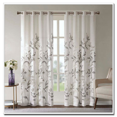 Burnout Printed Curtain Panel
