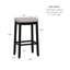 Tabouret en bois massif avec siège rembourré Bartonville-875261410-929350070
