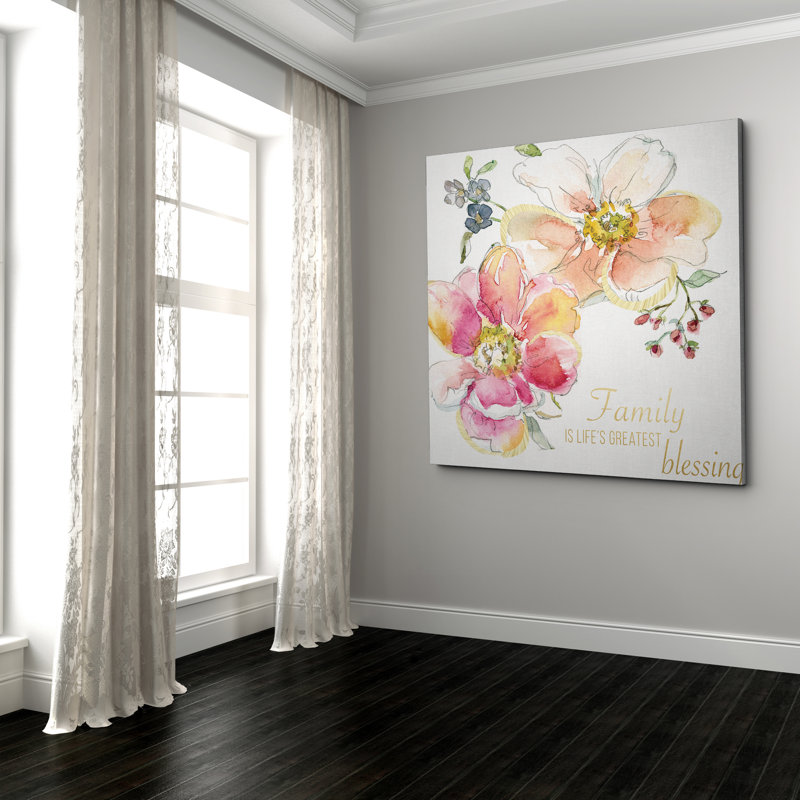 Bénédiction de famille-impression sur toile, H 16 po x l 16 po x P 1,5 po, Toile tendue