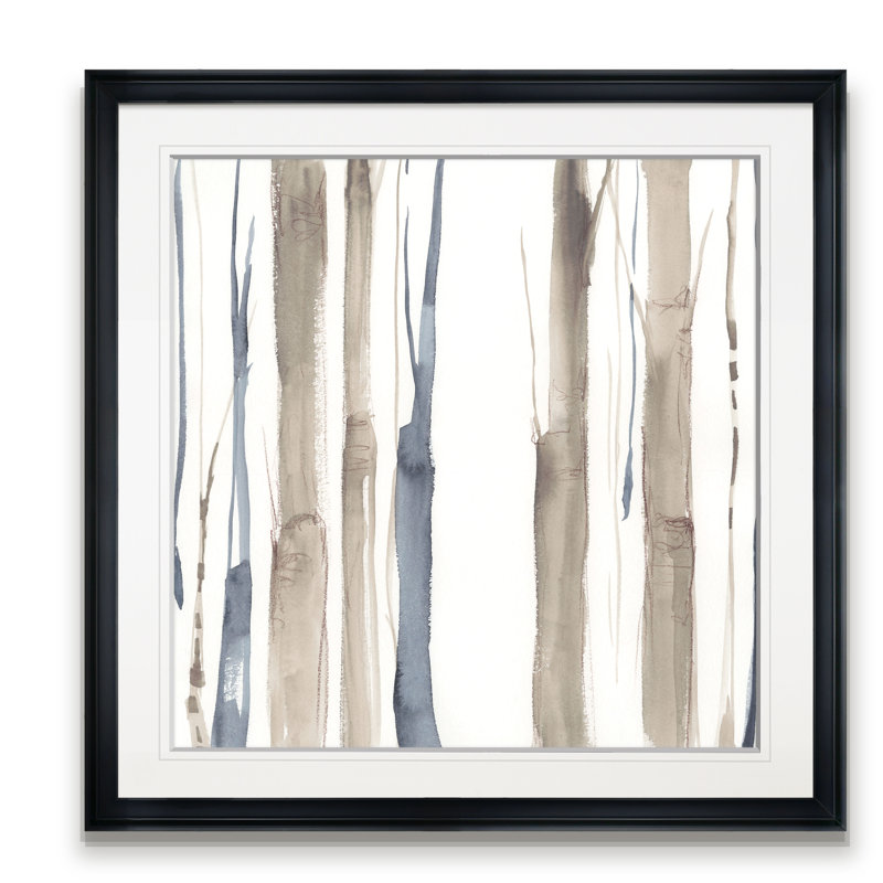 « duo tone treess ii », peinture, H 28 po x l 28 po x P 1,5 po, Cadre noir