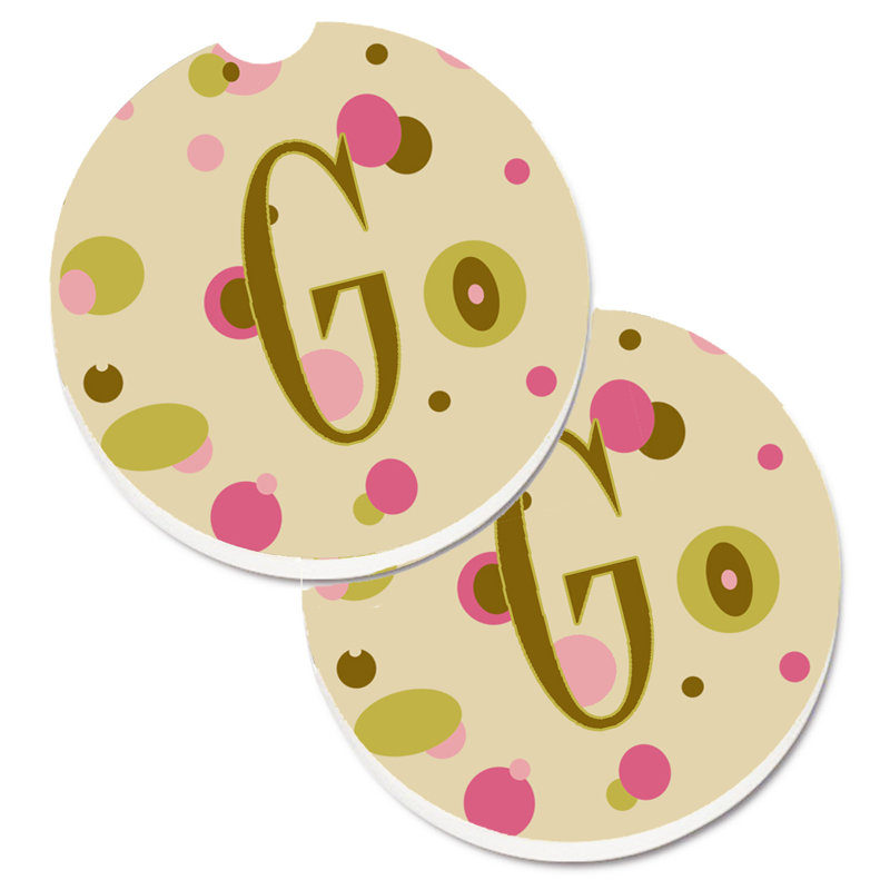 Sous-verre Initiale Monogram, G, Brun clair