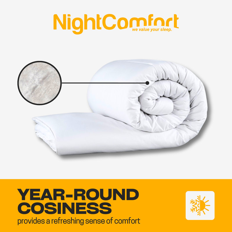 NightComfort Soft & Snug Anti-Allergy All Season 10.5 Tog Duvet, Single